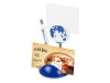 Подставка для визиток и ручки с держателем для бумаги Глобус, синий, арт. 549432 фото 2 — Бизнес Презент