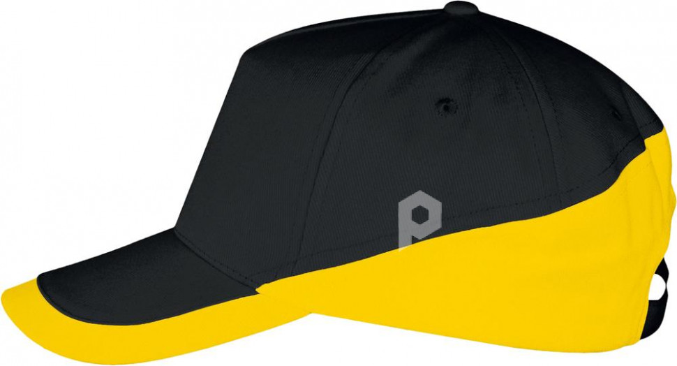 Бейсболка Booster, черная с желтым, арт. 6537.32 фото 1 — Бизнес Презент