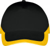 Бейсболка Booster, черная с желтым, арт. 6537.32 фото 2 — Бизнес Презент