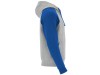 Толстовка с капюшоном Badet мужской, серый меланж/королевский синий, арт. 10585805XS фото 4 — Бизнес Презент