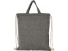 Рюкзак со шнурком Pheebs из 150 г/м² переработанного хлопка, черный, арт. 12045901 фото 2 — Бизнес Презент