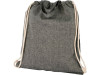 Рюкзак со шнурком Pheebs из 150 г/м² переработанного хлопка, черный, арт. 12045901 фото 4 — Бизнес Презент