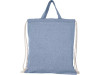 Рюкзак со шнурком Pheebs из 150 г/м² переработанного хлопка, синий, арт. 12045902 фото 2 — Бизнес Презент