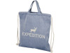 Рюкзак со шнурком Pheebs из 150 г/м² переработанного хлопка, синий, арт. 12045902 фото 5 — Бизнес Презент