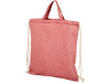 Рюкзак со шнурком Pheebs из 150 г/м² переработанного хлопка, красный, арт. 12045903 фото 1 — Бизнес Презент