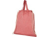 Рюкзак со шнурком Pheebs из 150 г/м² переработанного хлопка, красный, арт. 12045903 фото 3 — Бизнес Презент