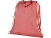 Рюкзак со шнурком Pheebs из 150 г/м² переработанного хлопка, красный, арт. 12045903 фото 4 — Бизнес Презент