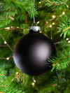 Елочный шар Finery Matt, 10 см, матовый черный, арт. 17665.30 фото 6 — Бизнес Презент