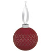 Елочный шар King с лентой, 10 см, красный, арт. 17602.50 фото 1 — Бизнес Презент