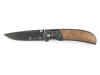 Нож складной Stinger, 71 мм, (чёрный), материал рукояти: сталь/дерево (коричневый), арт. 441152 фото 1 — Бизнес Презент