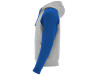 Толстовка с капюшоном Badet мужской, серый меланж/королевский синий, арт. 10585805L фото 3 — Бизнес Презент
