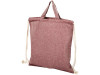 Рюкзак со шнурком Pheebs из 150 г/м² переработанного хлопка, heather maroon, арт. 12045904 фото 1 — Бизнес Презент