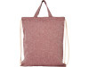 Рюкзак со шнурком Pheebs из 150 г/м² переработанного хлопка, heather maroon, арт. 12045904 фото 2 — Бизнес Презент