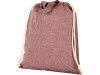 Рюкзак со шнурком Pheebs из 150 г/м² переработанного хлопка, heather maroon, арт. 12045904 фото 4 — Бизнес Презент