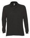 Рубашка поло мужская с длинным рукавом Star 170, черная, арт. 5420.301 фото 1 — Бизнес Презент