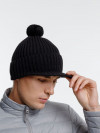 Вязаная шапка с козырьком Peaky, черная, арт. 16925.30 фото 7 — Бизнес Презент