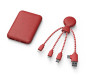 Портативное зарядное устройство BioPack c кабелем Mr. Bio, 5000 mAh, красный, арт. 965113 фото 2 — Бизнес Презент