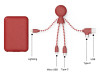 Портативное зарядное устройство BioPack c кабелем Mr. Bio, 5000 mAh, красный, арт. 965113 фото 3 — Бизнес Презент