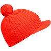 Вязаная шапка с козырьком Peaky, красная (кармин), арт. 16925.52 фото 2 — Бизнес Презент
