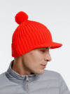 Вязаная шапка с козырьком Peaky, красная (кармин), арт. 16925.52 фото 6 — Бизнес Презент