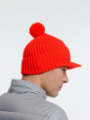 Вязаная шапка с козырьком Peaky, красная (кармин), арт. 16925.52 фото 7 — Бизнес Презент