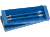 Набор Даллас: ручка шариковая, карандаш с ластиком в футляре, синий, арт. 52360.02 фото 2 — Бизнес Презент