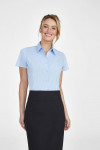 Рубашка женская с коротким рукавом Excess, голубая, арт. 17020219XS фото 4 — Бизнес Презент