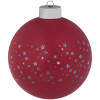 Елочный шар Stars с лентой, 10 см, красный, арт. 17604.50 фото 2 — Бизнес Презент