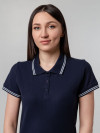 Рубашка поло женская Virma Stripes Lady, темно-синяя, арт. 11139.401 фото 7 — Бизнес Презент