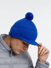 Вязаная шапка с козырьком Peaky, синяя (василек), арт. 16925.77 фото 7 — Бизнес Презент