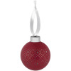 Елочный шар Chain с лентой, 8 см, красный, арт. 17605.50 фото 1 — Бизнес Презент