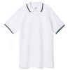 Рубашка поло мужская с контрастной отделкой Practice 270, белый/темно-синий, арт. 2502.601 фото 1 — Бизнес Презент