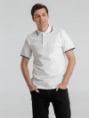 Рубашка поло мужская с контрастной отделкой Practice 270, белый/темно-синий, арт. 2502.601 фото 4 — Бизнес Презент