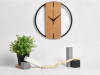 Деревянные часы с металлическим ободом, диаметр 30 см, Time Wheel, натуральный/черный, арт. 186237 фото 6 — Бизнес Презент