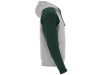 Толстовка с капюшоном Badet мужской, серый меланж/бутылочный зеленый, арт. 10585856S фото 4 — Бизнес Презент