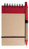 Блокнот на кольцах Eco Note с ручкой, красный, арт. 5596.50 фото 1 — Бизнес Презент