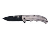 Нож складной Stinger, 120 мм, (чёрный), материал рукояти: дерево/сталь (серый), в картонной коробке, арт. 441160 фото 1 — Бизнес Презент
