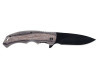 Нож складной Stinger, 120 мм, (чёрный), материал рукояти: дерево/сталь (серый), в картонной коробке, арт. 441160 фото 3 — Бизнес Презент