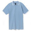 Рубашка поло мужская с контрастной отделкой Practice 270, голубой/белый, арт. 2502.141 фото 1 — Бизнес Презент