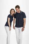 Рубашка поло мужская с контрастной отделкой Practice 270, голубой/белый, арт. 2502.141 фото 5 — Бизнес Презент