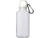 Бутылка для воды с карабином Oregon из переработанной пластмассы, 400 мл - Белый, арт. 10077801 фото 2 — Бизнес Презент