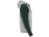 Толстовка с капюшоном Badet мужской, серый меланж/бутылочный зеленый, арт. 10585856L фото 4 — Бизнес Презент