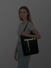 Холщовая сумка «Проливной свет» со светящимся принтом, черная, арт. 71080.03 фото 4 — Бизнес Презент