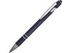 Ручка металлическая soft-touch шариковая со стилусом Sway, темно-синий/серебристый, арт. 18381.02 фото 1 — Бизнес Презент