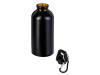 Бутылка Hip S с карабином 400мл, черный, арт. 5-10000201p фото 2 — Бизнес Презент