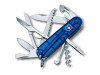 Нож перочинный VICTORINOX Huntsman, 91 мм, 15 функций, полупрозрачный синий, арт. 601131 фото 1 — Бизнес Презент