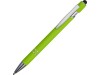 Ручка металлическая soft-touch шариковая со стилусом Sway, зеленое яблоко/серебристый, арт. 18381.19 фото 1 — Бизнес Презент