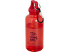 Бутылка для воды с карабином Oregon из переработанной пластмассы, 400 мл - Красный, арт. 10077821 фото 5 — Бизнес Презент