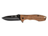 Нож складной Stinger, 80 мм, (чёрный), материал рукояти: сталь/эбеновое дерево (коричневый), арт. 441164 фото 1 — Бизнес Презент