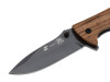 Нож складной Stinger, 80 мм, (чёрный), материал рукояти: сталь/эбеновое дерево (коричневый), арт. 441164 фото 4 — Бизнес Презент